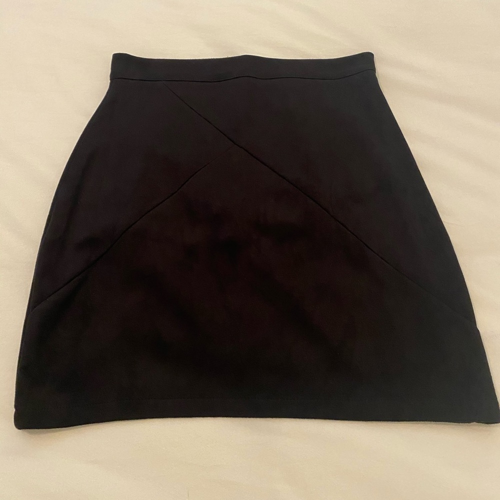 Black suede skirt